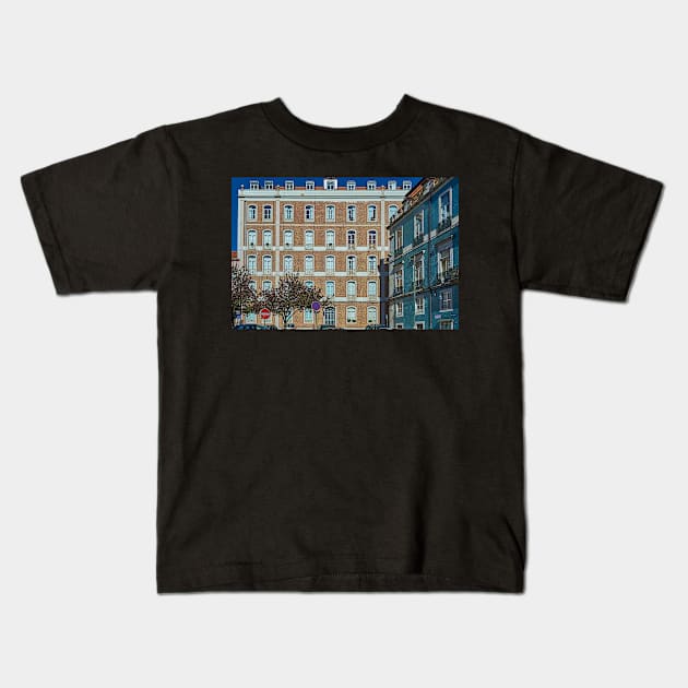 Lisbon tiles Kids T-Shirt by mbangert